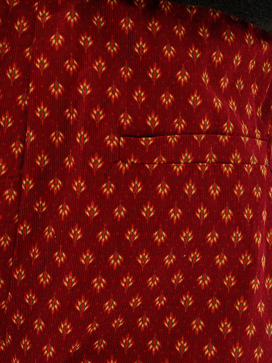 Pantaloni da donna in cotone con elastico in vita e tasche floreali