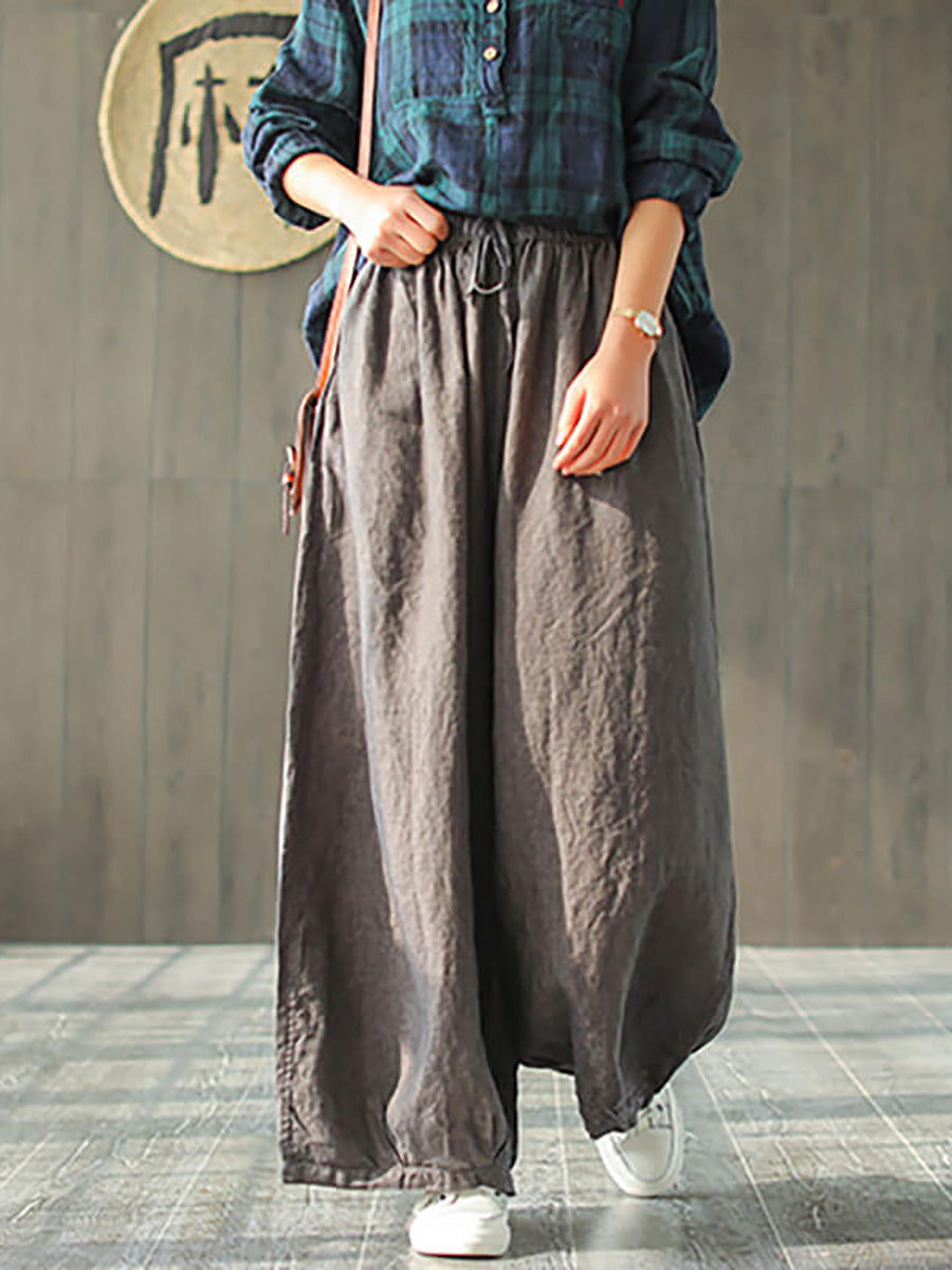Pantalon large décontracté pour femme à jambes larges
