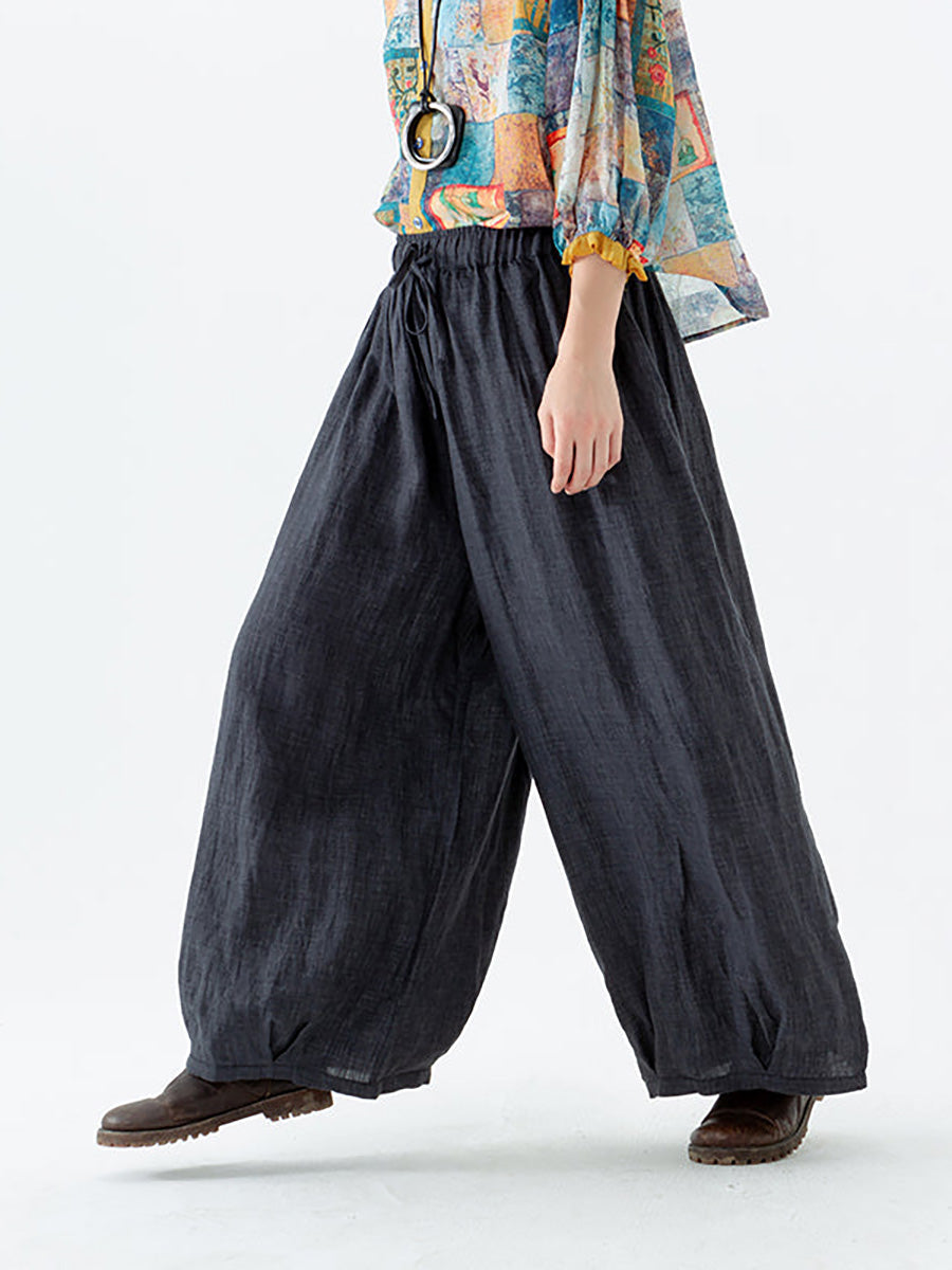 Pantalon large décontracté pour femme à jambes larges