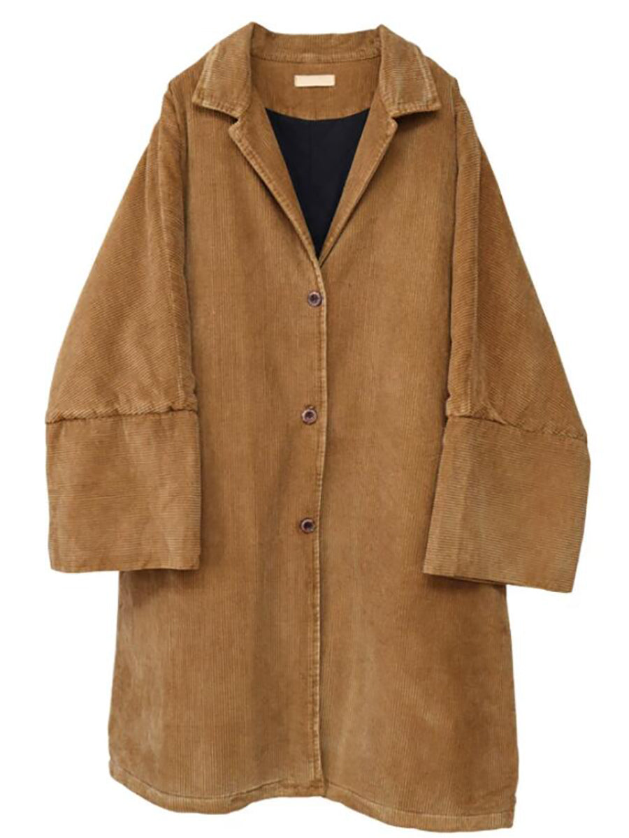 Winter Women Batwing Sleeve Baggy Mid Length Padded Coat