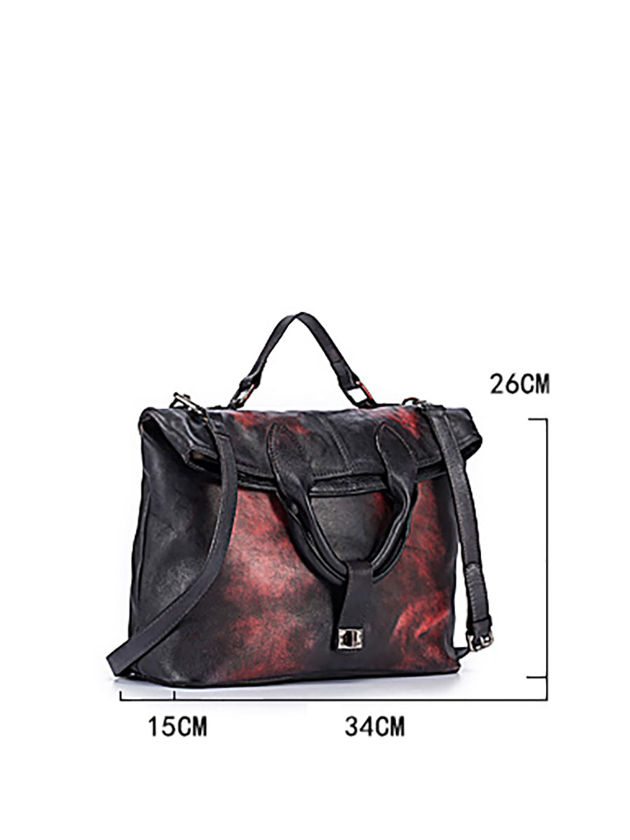 Borsa a tracolla retrò tinta unita per donna