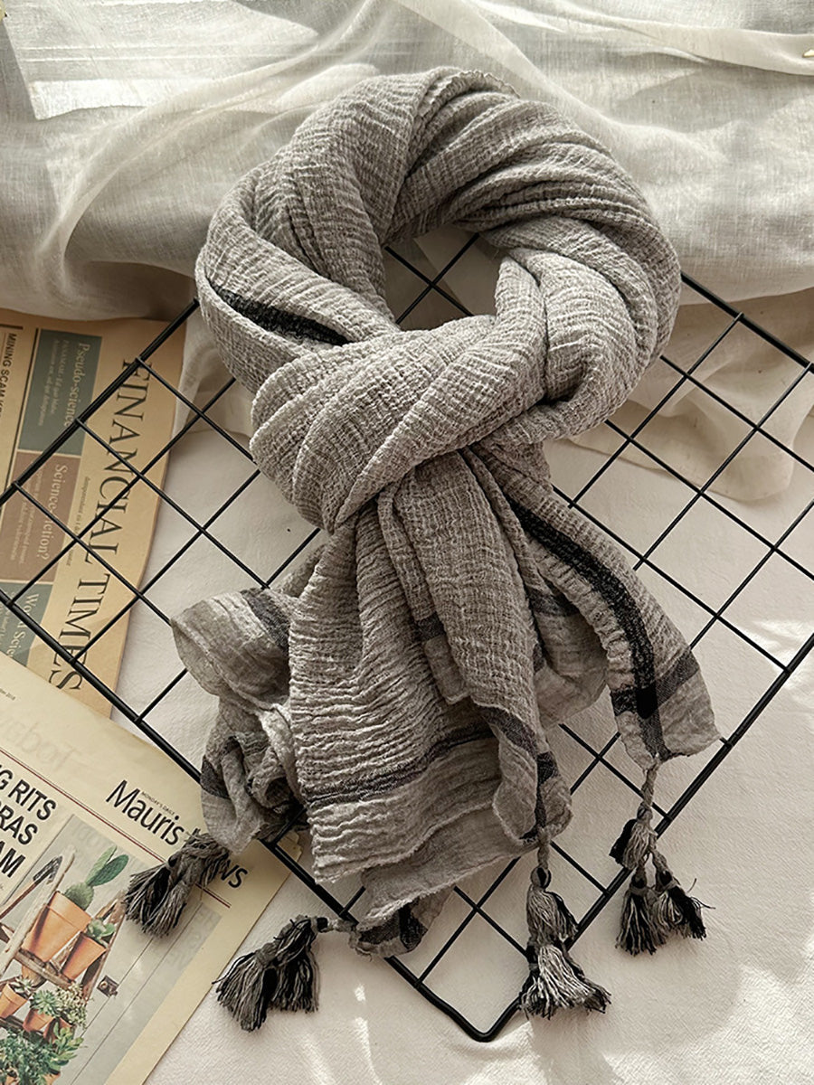 Écharpe châle à pampilles vintage pour femme 