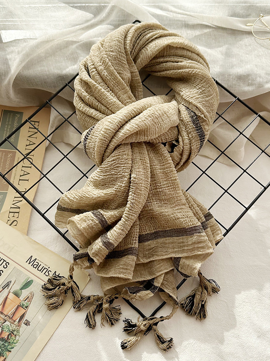 Écharpe châle à pampilles vintage pour femme 