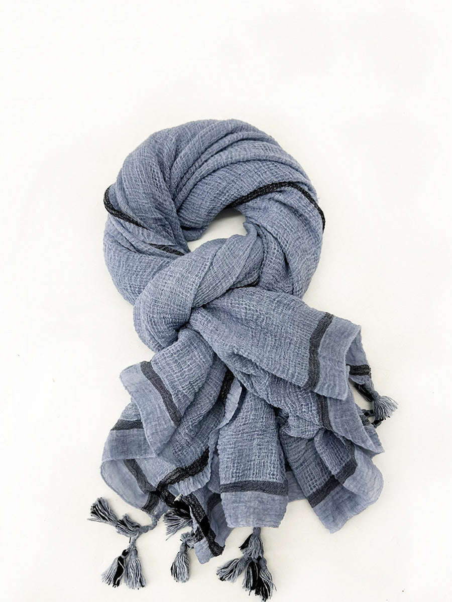 Écharpe châle à pampilles vintage pour femme 