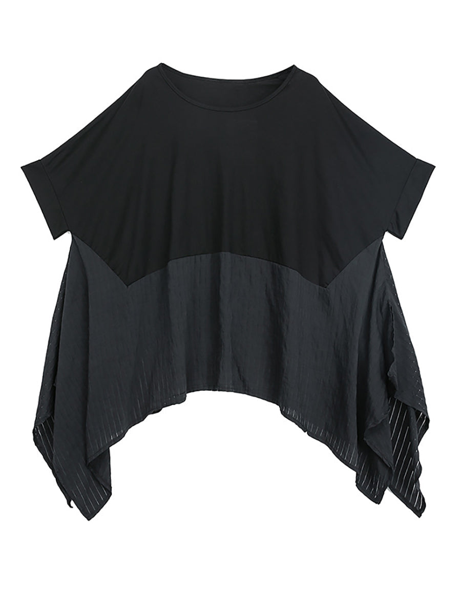 Maglietta casual irregolare patchwork estiva