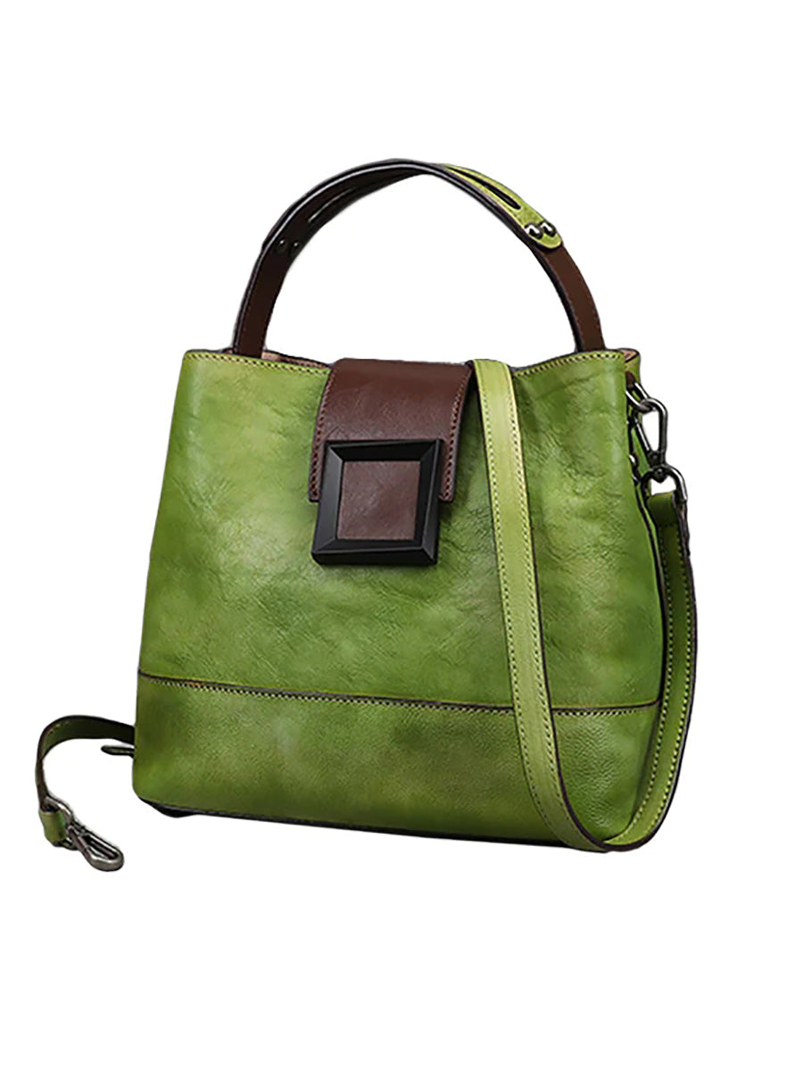 Borsa a tracolla in pelle retrò da donna