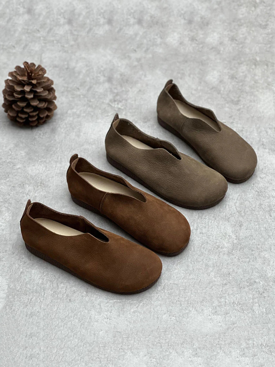 Scarpe basse morbide in vera pelle, casual, da donna