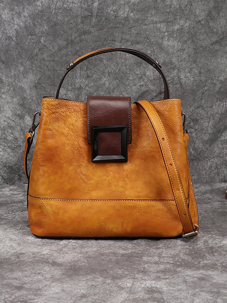 Borsa a tracolla in pelle retrò da donna