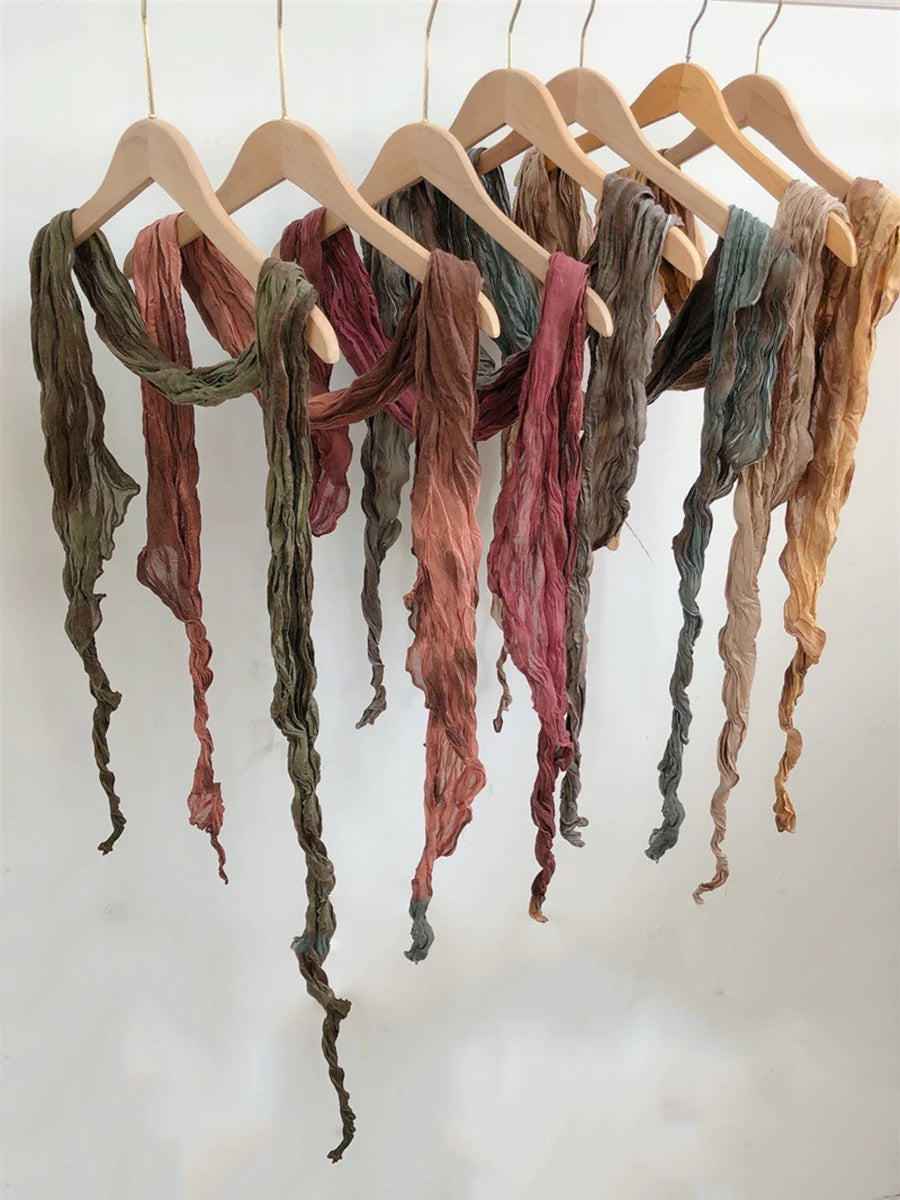 Écharpe châle souple pliable vintage tie-dye pour femme