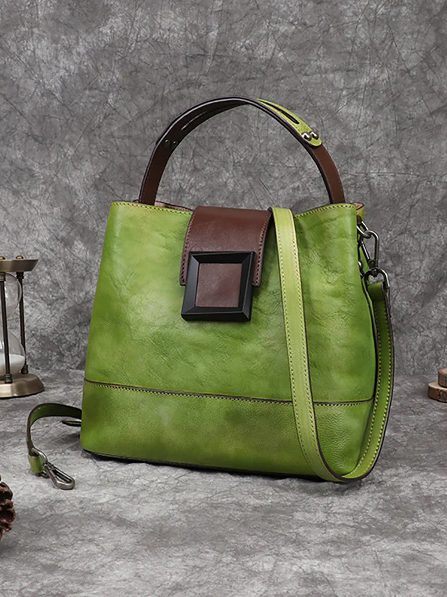 Borsa a tracolla in pelle retrò da donna