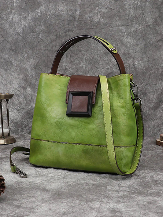 Borsa a tracolla in pelle retrò da donna
