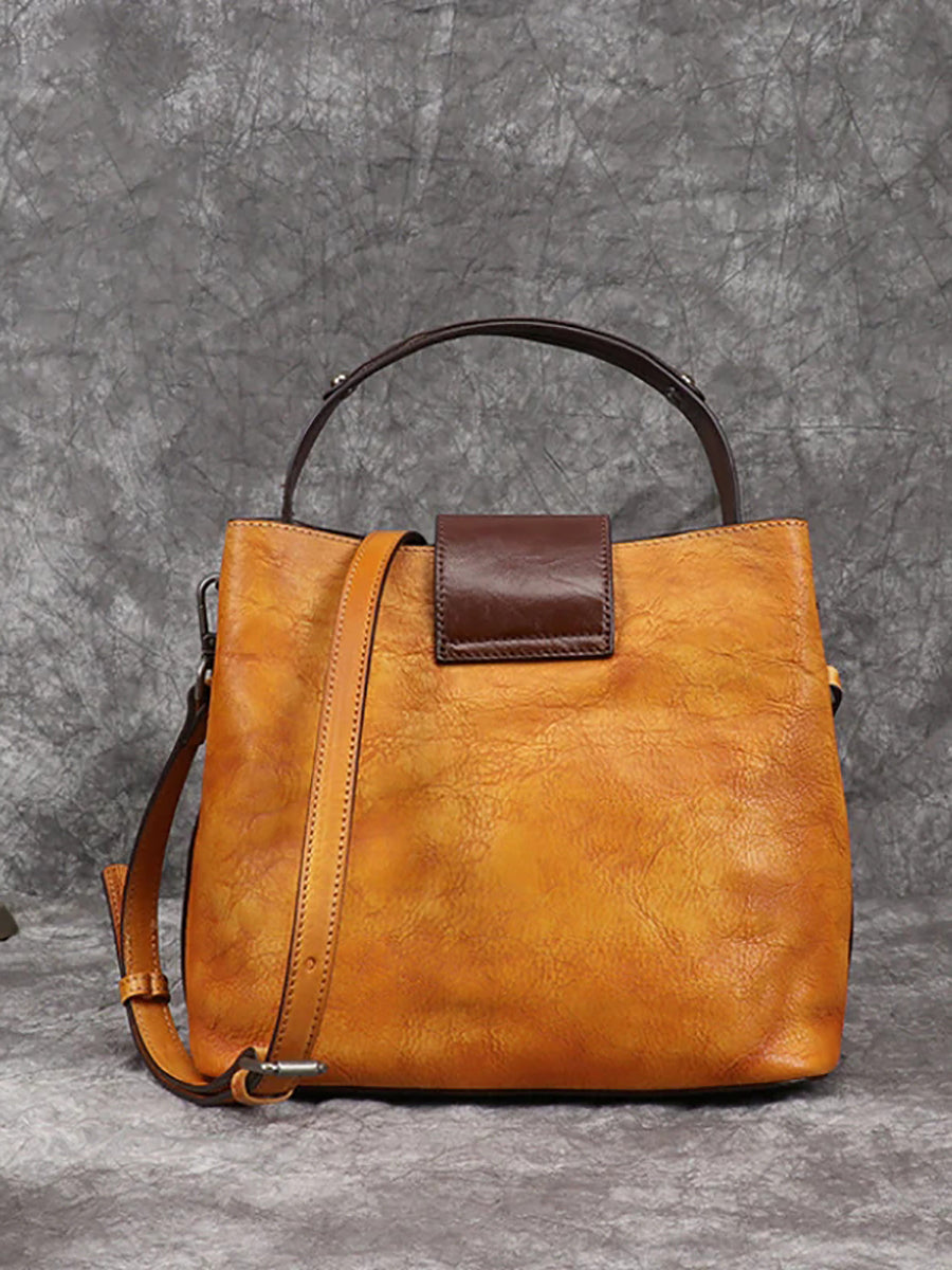 Borsa a tracolla in pelle retrò da donna