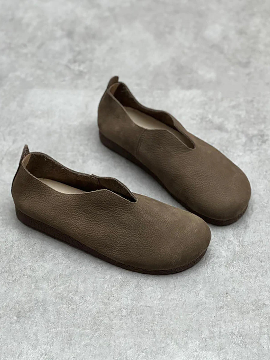 Scarpe basse morbide in vera pelle, casual, da donna